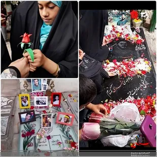 برپایی میز پنجشنبه شهدایی در بهشت زهرای تهران