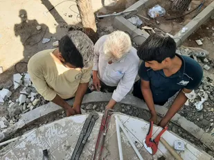 بازسازی مرمت ولوله کشی آبخوری دبستان
