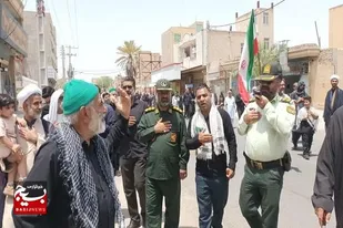 حضور فرمانده سپاه ایرانشهر در مراسم عزاداری اربعین حسینی