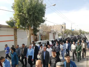فریاد خشم و انزجار مردم خاتم از اقدامات تروریستی دشمن