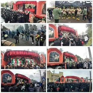 طنین عطر و بوی شهادت در جای جای استان اصفهان همراه با کاروان اهالی بهشت
