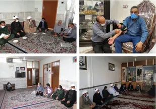 دیدار جمعی از مسئولین با چند تن از خانواده خانواده شهید در زرند