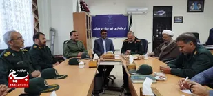 دیدار فرماندهی و کارکنان ناحیه مقاومت بسیج بردسکن با فرماندار جدید