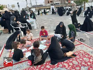 فعالیت کانون تخصصی خدمت رضوی کتاب در کنار چایخانه حضرت رضای محمودآباد
