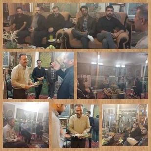 دیدار صمیمی جمعی از هنرمندان عضو بسیج هنرمندان خمین با "جانباز هنرمند استاد سعید مختاری"