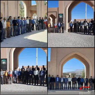 به مناسبت هفته دولت غبار روبی قبور مطهر شهداء توسط حوزه امام حسین (ع)ومسئولین شهر در گلزار شهداء گلباف