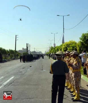 رژه هوایی در جوار مسجد مقدس جمکران