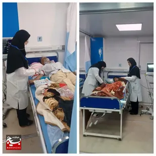 حضور فعال بسیج جامعه پزشکی عباس&zwnj;آباد برای خدمت به زائران اربعین