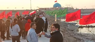 بازدید کاروان راهیان نور گنبدکاووس از یادمان شلمچه