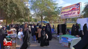 برپایی نمایشگاه اقتصاد مقاومتی خواهران بسیجی درشوشتر