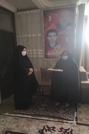 دیدار وسرکشی ازخانواده معظم شهید رضا میر توسط حوزه نرجس خاتون(س)