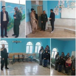 بازدید جانشین فرماندهی ناحیه مقاومت بسیج دزپارت از مدارس روستای فالح