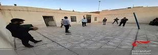 بازی والیبال در پایگاه بسیج امام حسن مجتبی (ع) سرخه برگزار شد