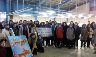 بازدید دانش آموزان استان کرمانشاه از شرکت روژان بافت