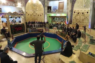 گزارش تصویری/ برگزاری مراسم عزای حسینی حضور پیشکسوتان ورزش پهلوانی