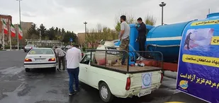 توزیع روزانه 2000 لیتر محلول ضدعفونی کننده در شهرستان های استان تهران
