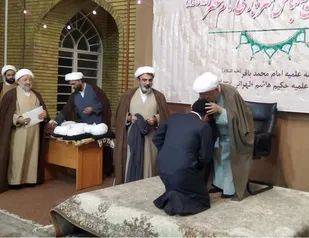 مراسم عمامه گذاری طلاب حوزه علمیه امام محمد باقر علیه السلام تهران برگزار شد