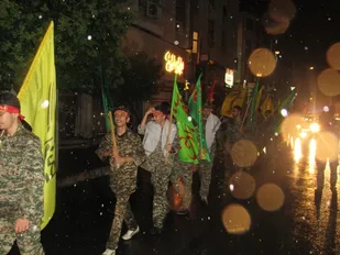 پیاده روی شبانه بسیجیان گردان عاشورا