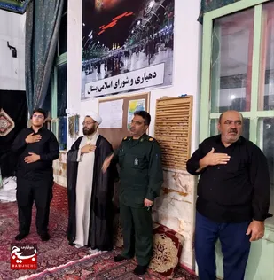 بازدید مسئولان ناحیه بسیج جعفرآباد قم از مساجد و محافل سوگواری در سطح روستاها