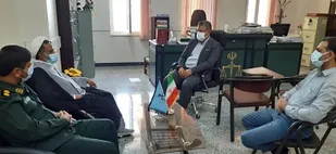 دیدار فرمانده سپاه بندر خمیر با ریاست دادگستری شهرستان