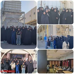 بازدید بسیجیان پایگاه حضرت فاطمه معصومه (س) دهستان آفریز از نیروگاه شهید کاوه قاین