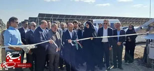 افتتاح ۲۰ مگاوات نیروگاه خورشیدی ثمین مه&zwnj;ولات با حضور معاون وزیر