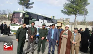 اعزام و بدرقه ١٠٠ زائر کاروان راهیان نور شهرستان چناران