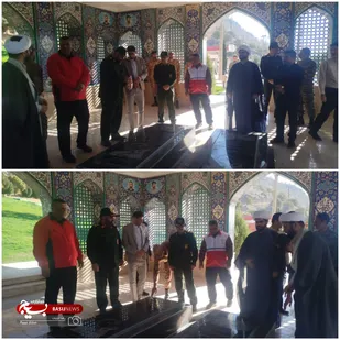مراسم عطر&zwnj;افشانی و غبارروبی شهدای گمنام در دزپارت برگزار شد