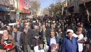 تشییع باشکوه پیکر شهید &laquo;حمید خلیلی&raquo; در شهر الوند