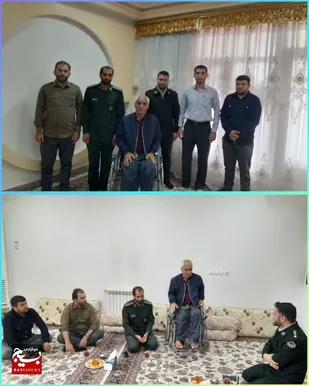 دیدار صمیمانه با جانباز سرافراز ۷۰ درصد در شوش