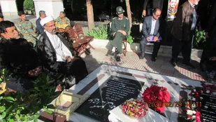اولین سالگرد شهید مصطفی محمدی در گلزار شهدا شاهرود