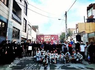 برگزاری مراسم &laquo;آبروی محله افتخار کوچه&raquo; مقابل خانه شهید تاجیک اسماعیلی