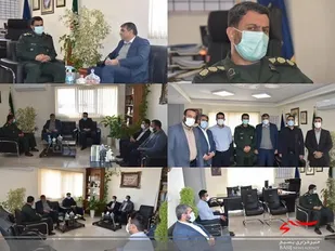 &zwj;شهردار و اعضای شورای اسلامی شهر گلسار با فرمانده سپاه ناحیه ساوجبلاغ دیدار کردند