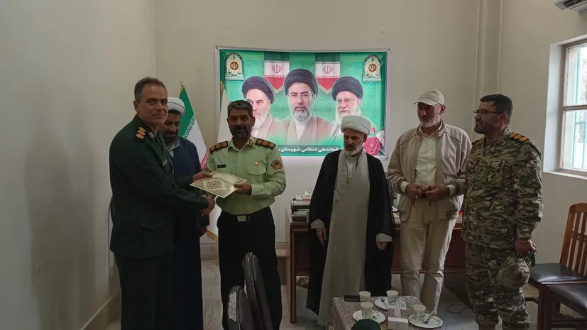 دیدار فرمانده ناحیه مقاومت بسیج با فرمانده نیروی انتظامی شهرستان بروجرد