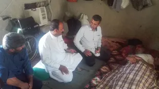 با جانباز مدافع حرم در نیکشهر دیدار شد