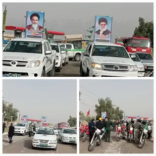 برگزاری زنگ انقلاب و رژه خودرویی در شهرستانهای مهران وسیروان