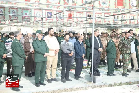 مراسم غبارروبی و زیارت شهدای اقتدار بسیج در جنگ تحمیلی ۱۲ روزه