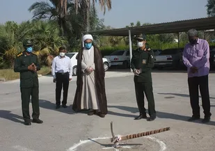کلنگ ساختمان امام صادق (ع) رده های قشری بسیج سپاه امام سجاد (ع) به زمین زده شد