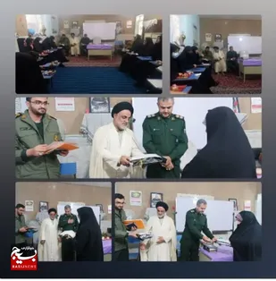 بازدید فرمانده و مسئول دفتر نمایندگی ولی فقیه ناحیه خرمشهر از حوزه مقاومت بسیج خواهران