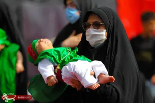 همایش شیرخوارگان حسینی در امامزاده حسین(ع) قزوین برگزار شد