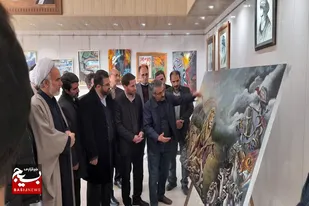 برپایی نمایشگاه نقاشی به مناسبت دهه فجر در کبودراهنگ