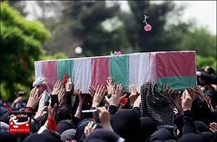 تشییع و خاکسپاری شهید گمنام دفاع مقدس در پایگاه پدافند هوایی بهبهان