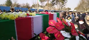 تشییع و تدفین پیکر شهید گمنام دوران دفاع مقدس در کرج