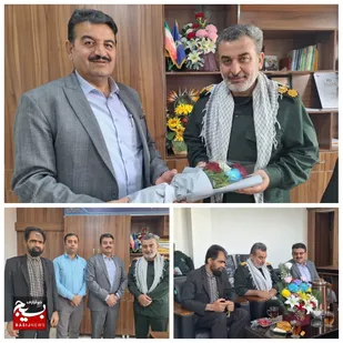 دیدار سرپرست آموزش و پرورش باغملک با فرماندهی سپاه ناحیه باغملک به&zwnj; مناسبت سالروز تأسیس سپاه