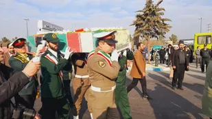 استقبال از شهید خوشنام  در میدان بسیج  مراغه