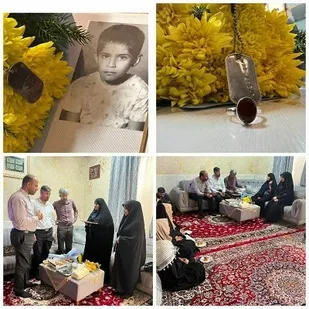 دیدار فرمانده  ناحیه مقاومت بسیج سپاه بندرعباس  با  خانواده شهید  دانش آموز  محمدباقراحمدی