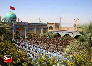 تجدید میثاق دانشجویان دانشگاه&zwnj;های افسری ارتش جمهوری اسلامی با شهدای هویزه 
+عکس