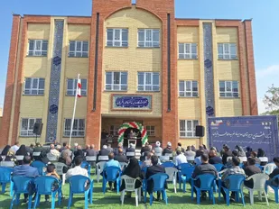 افتتاح یک  مدرسه ۹ کلاسه و  زمین چمن مصنوعی در شاندیز