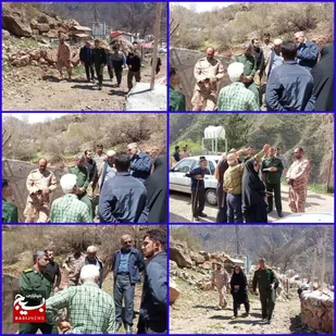 بازدید فرمانده سپاه شهرستان چالوس از روستای انگوران