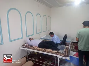 اهدای خون توسط پرسنل ناحیه مقاومت بسیج و ادارات باغملک